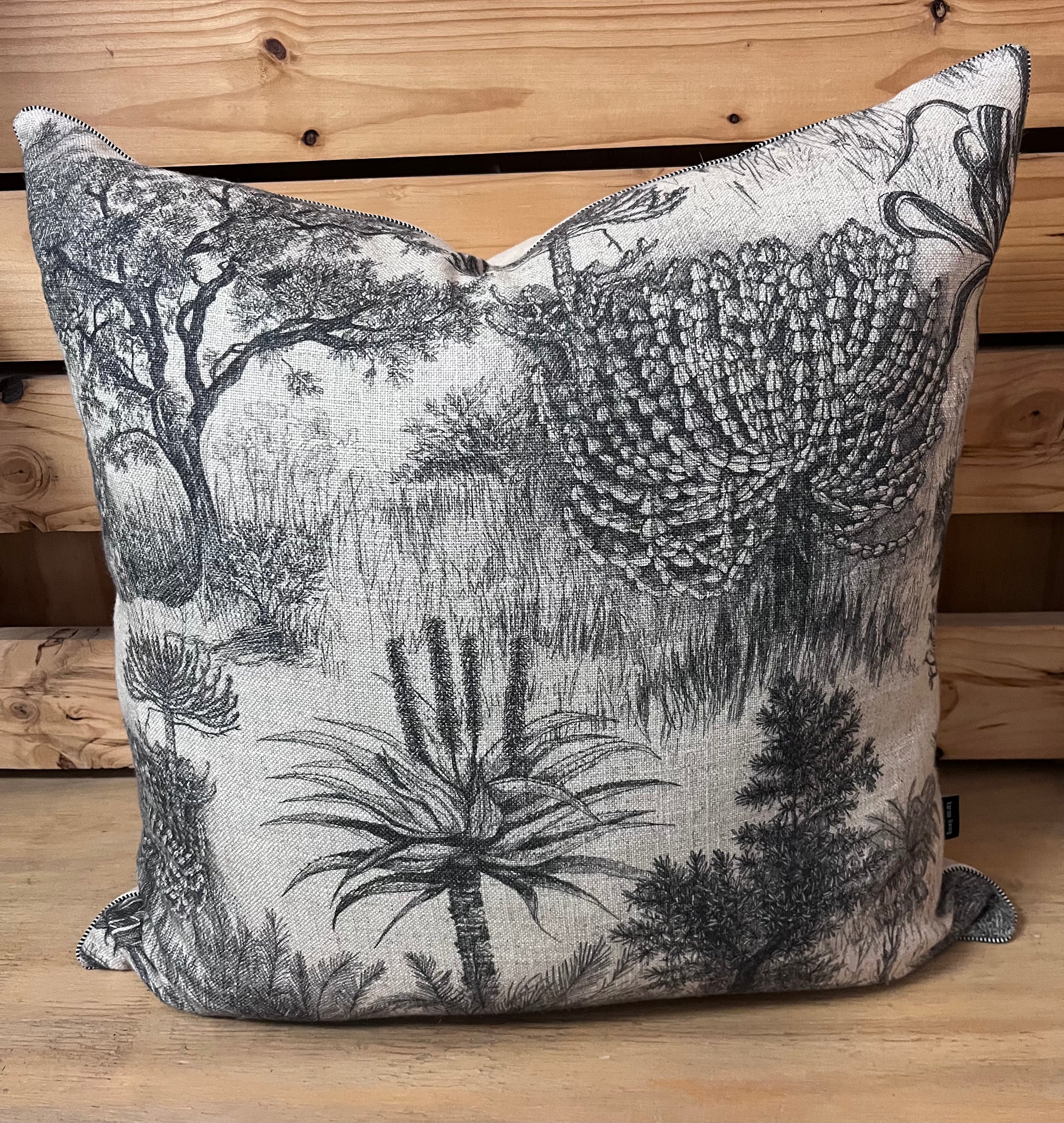 African Toile Charcoal Cover